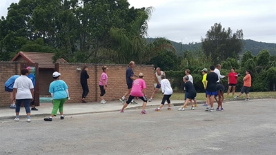 Runners take a hike